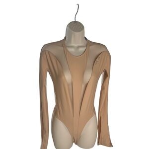 Sheer Nude Long Sleeve Bodysuit